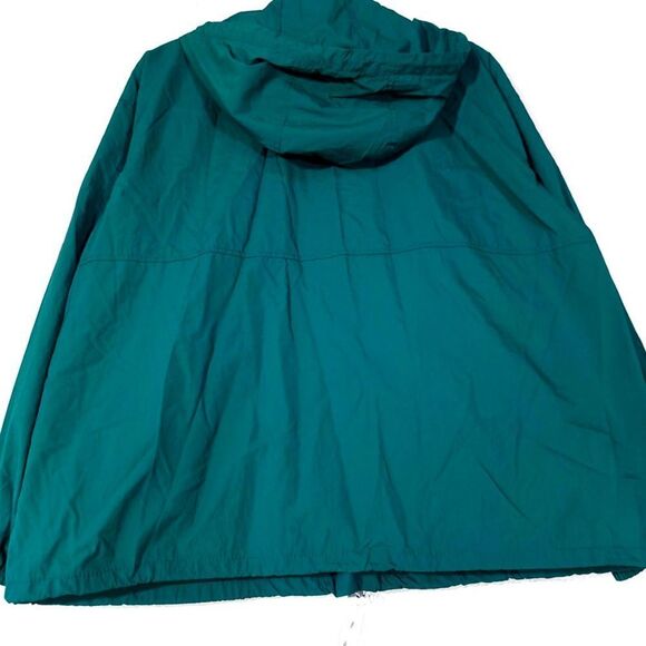 NEW Zara 90s Oversized Nylon Windbreaker Hoodie Quarter Zip Jacket in Teal Small - Picture 9 of 12